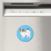 Aimant Illustration de dessin pour chien de Papillon (In Situ (Lave-vaisselle))