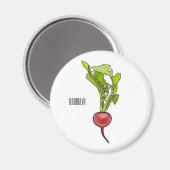 Aimant Illustration de dessin Radish (Recto/Verso)