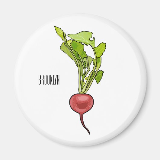 Aimant Illustration de dessin Radish (Devant)