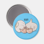 Aimant Illustration de dessin sur l'ail (Recto/Verso)