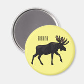 Aimant Illustration de dessin sur l'orignal (Recto/Verso)