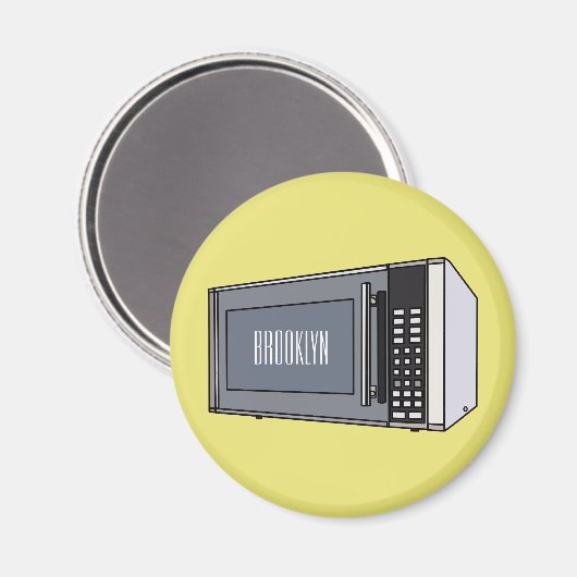 Aimant Illustration de dessin sur micro-ondes (Recto/Verso)
