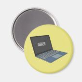 Aimant Illustration de dessin sur ordinateur portable (Recto/Verso)