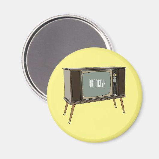 Aimant Illustration de dessin télévisé (Recto/Verso)