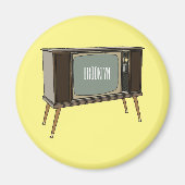 Aimant Illustration de dessin télévisé (Devant)