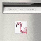 Aimant Illustration de Flamant rose rose vif (In Situ (Lave-vaisselle))
