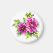 Aimant Illustration de fleur à l'aquarelle violette (Devant)