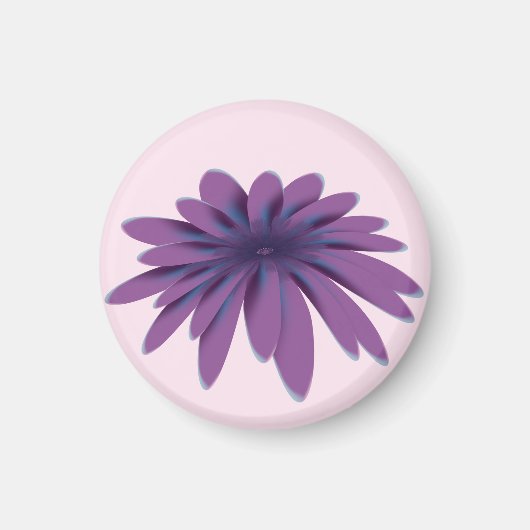Aimant Illustration de fleur de marguerite violette | Bot (Devant)