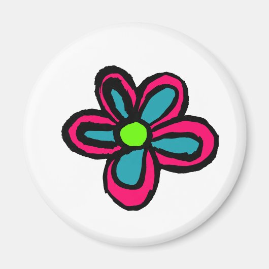 Aimant Illustration de fleurs (Devant)