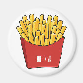 Aimant Illustration de frites (Devant)