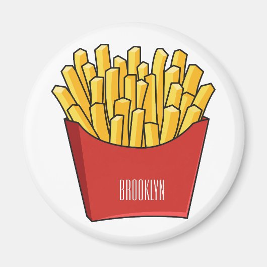 Aimant Illustration de frites (Devant)