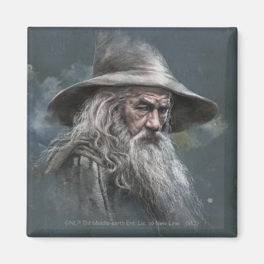 Aimant Illustration de Gandalf (Devant)