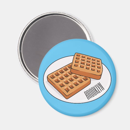 Aimant Illustration de gaufre (Recto/Verso)
