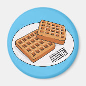 Aimant Illustration de gaufre (Devant)