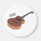 Aimant Illustration de guitare acoustique (Devant)