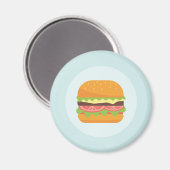 Aimant Illustration de hamburger avec tomate et laitue (Recto/Verso)