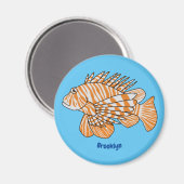 Aimant Illustration de Happy lionfish (Recto/Verso)