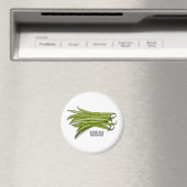 Aimant Illustration de haricots verts (In Situ (Lave-vaisselle))