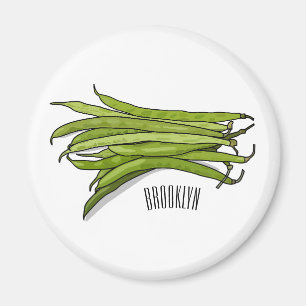 Aimant Illustration de haricots verts