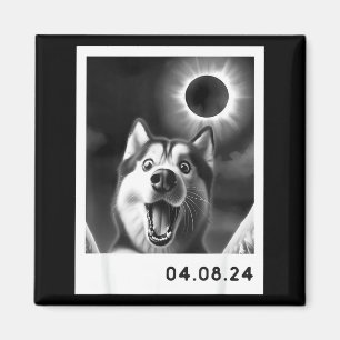 Aimant Illustration de Husky sibérien sous la totalité de