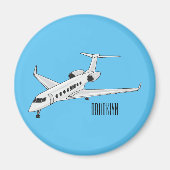 Aimant Illustration de jet privé (Devant)
