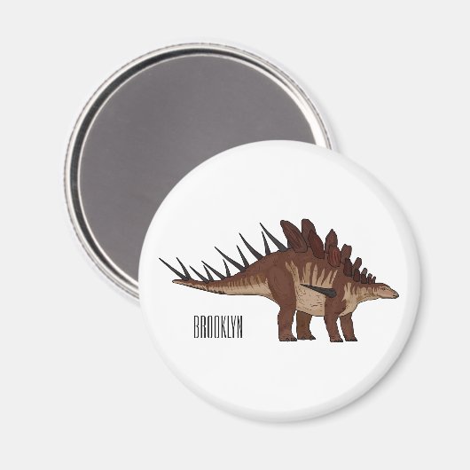 Aimant Illustration de Kentrosaurus (Recto/Verso)