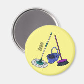 Aimant Illustration de la bande dessinée Broom & mop (Recto/Verso)
