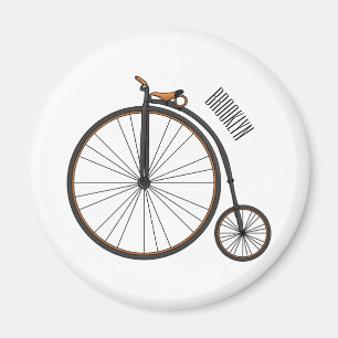 Aimant Illustration de la bande dessinée de vélo à grande