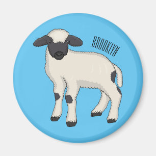 Aimant Illustration de la caricature de mouton Valais Bla