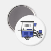 Aimant Illustration de la charrette alimentaire (Recto/Verso)