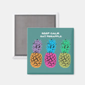 Aimant Illustration de la conception d'ananas (Recto/Verso)