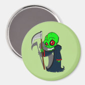 Aimant Illustration de la faucheuse souriante Déplaisant  (Recto/Verso)