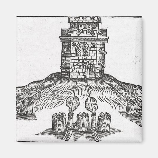 Aimant Illustration de la guerre de siège (Devant)