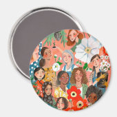 Aimant Illustration de la Journée internationale de la fe (Recto/Verso)