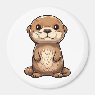 Aimant Illustration de la loutre de dessin