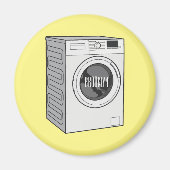 Aimant Illustration de la machine à laver (Devant)