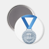 Aimant Illustration de la médaille d'argent (Recto/Verso)