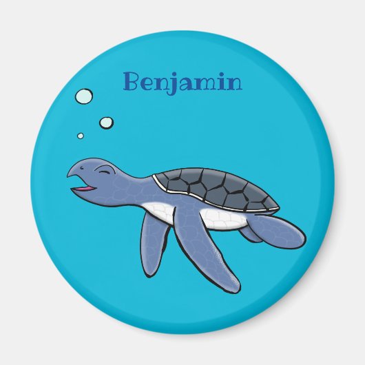 Aimant Illustration de la petite tortue de mer (Devant)