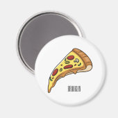 Aimant Illustration de la pizza (Recto/Verso)