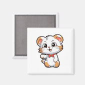 Aimant Illustration de la souris de dessin (Recto/Verso)