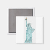 Aimant Illustration de la statue de la liberté (Recto/Verso)
