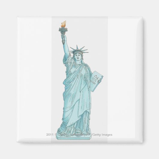 Aimant Illustration de la statue de la liberté (Devant)