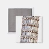 Aimant Illustration de la Tour de Pise (Recto/Verso)
