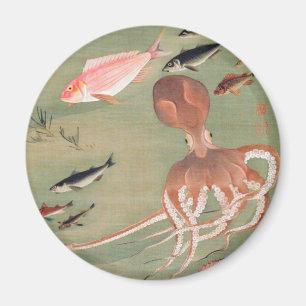 Aimant Illustration de la vie marine du poisson et de la 