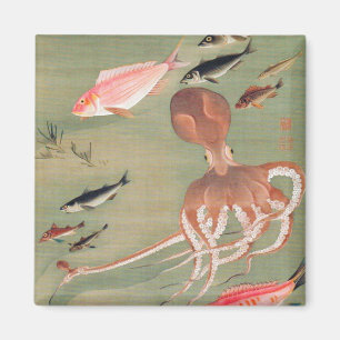 Aimant Illustration de la vie marine du poisson et de la 