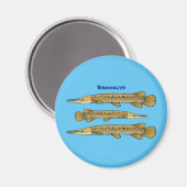 Aimant Illustration de l'alligator garfish (Recto/Verso)
