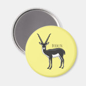 Aimant Illustration de l'antilope Blackbuck (Recto/Verso)