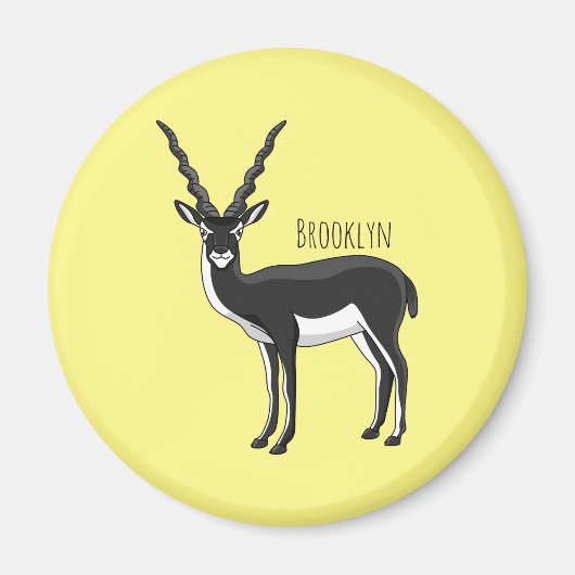 Aimant Illustration de l'antilope Blackbuck (Devant)