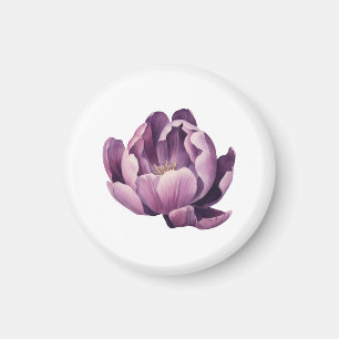 Aimant Illustration de l'aquarelle de la tulipe violette