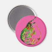 Aimant Illustration de l'aquarelle pop art aux fruits à p (Recto/Verso)